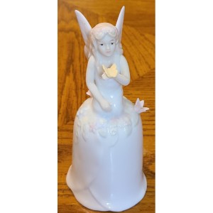 TYD-1352 : Porcelain Angel Bell Figurine at Texas Yard Sale . com