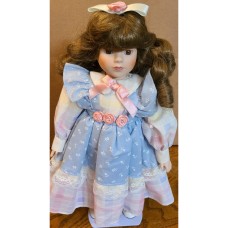 16 inch Porcelain Doll with Stand