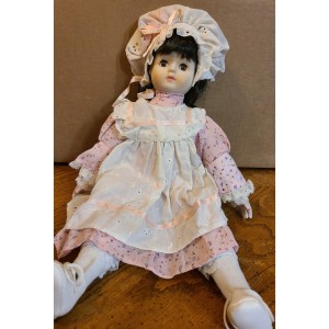 TYD-1361 : Brown Hair 16 inch Porcelain Doll at Texas Yard Sale . com
