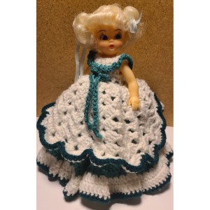TYD-1375 : Vintage Handmade Crochet Bed Pillow Doll at Texas Yard Sale . com