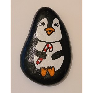 TYD-1380 : Penguin Painted Rock at Texas Yard Sale . com