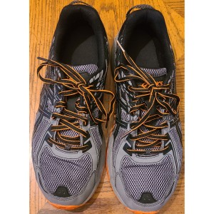 TYD-1401 : Asics Gel Venture 6 Men's Running Shoes Gray And Orange Trail Hiking at Texas Yard Sale . com