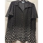 ONLY NECESSITIES Women's Plus Size Black and White Blouse ONLY NECESSITIES Women's Plus Size Black and White Blouse