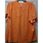 AVA and VIV Women's Flutter Short Sleeve Blouse AVA and VIV Women's Flutter Short Sleeve Blouse